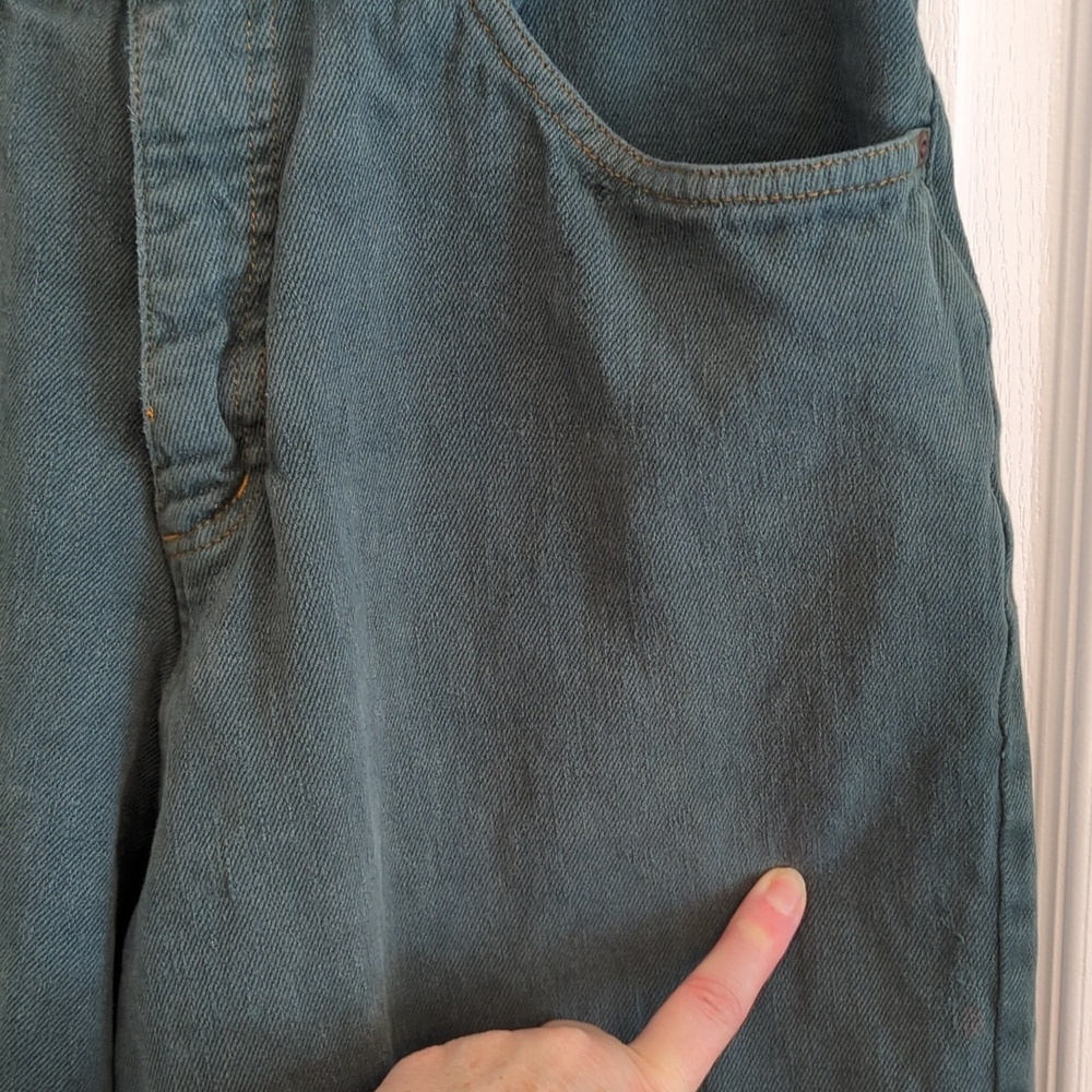 Vintage Hunter Green Hemp Jeans - Picture 3 of 9